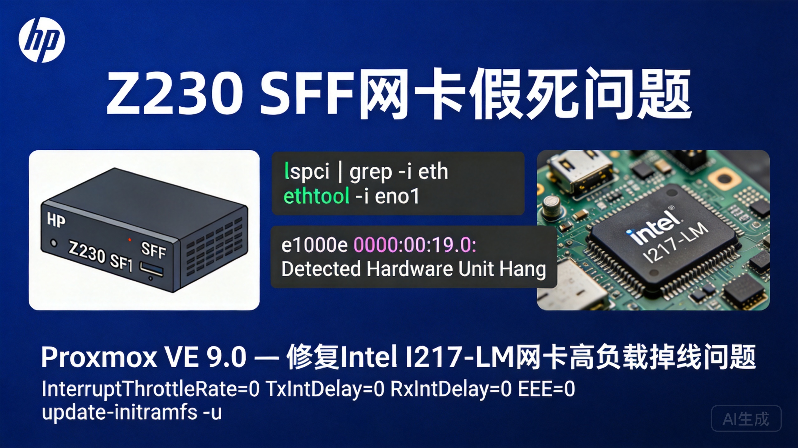 Z230 SFF网卡假死问题